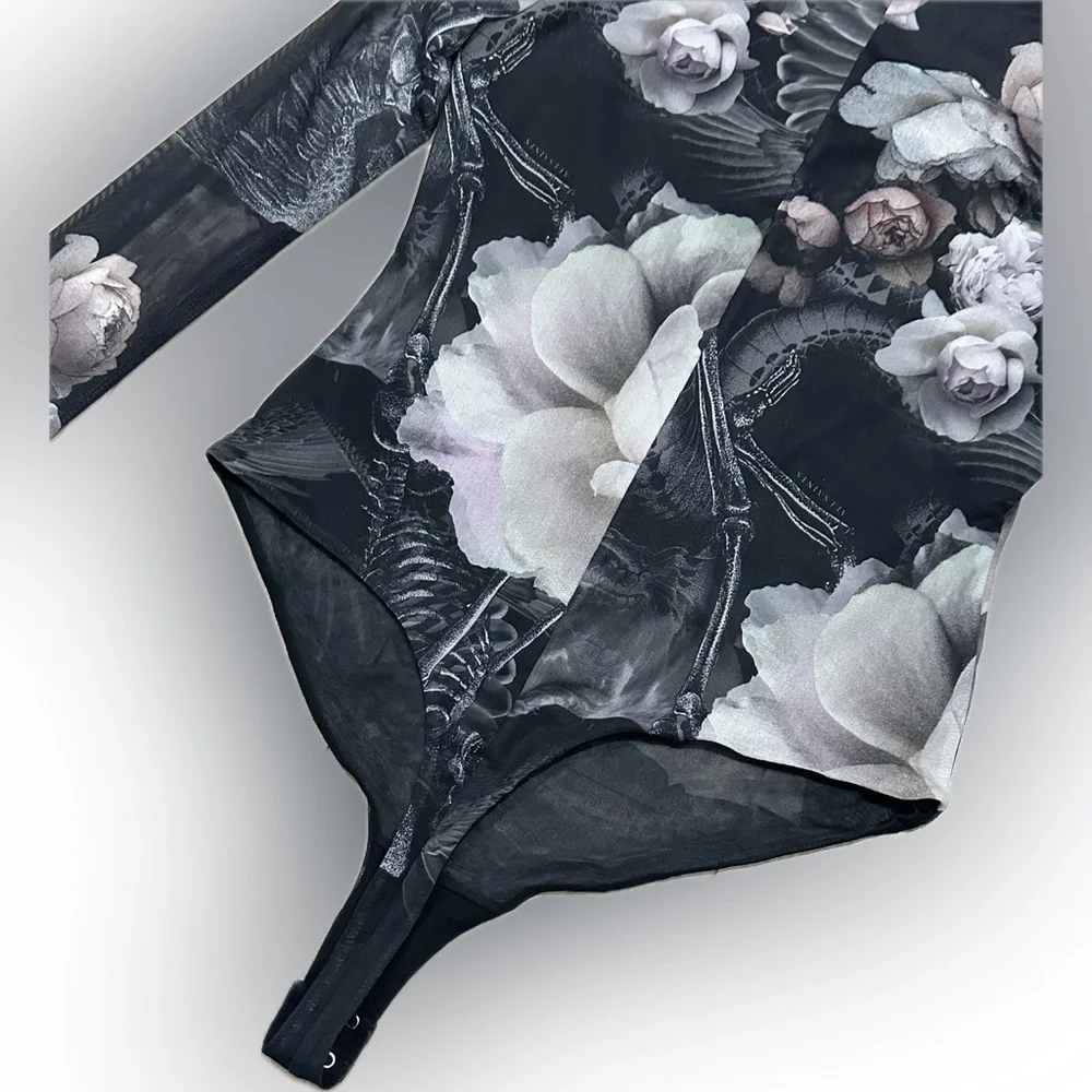 ALL SAINTS Elia Iris Micro-Mesh Bodysuit - Picture 10 of 16